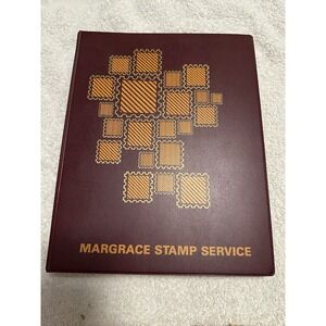 Vintage Margrace Stamp Service Stamp Collecting Binder, Sheets & Stamps‎